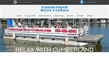 Tablet Screenshot of cumberlandrivercruises.com